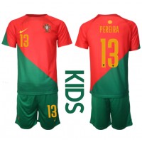 Camiseta Portugal Danilo Pereira #13 Primera Equipación Replica Mundial 2022 para niños mangas cortas (+ Pantalones cortos)